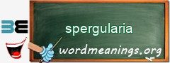 WordMeaning blackboard for spergularia